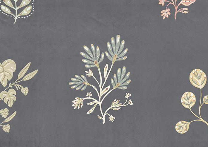 Botanical Velvet, Multi - Roman Blind - Image 7